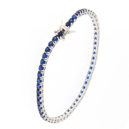 29082 910029082023 UBR988 M19 BRACCIALE UOMO TENNIS P BLU' 3MM